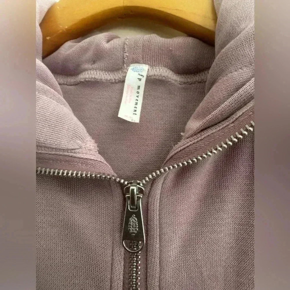 Free People Movement Trekking Out Full Zip Hoodie Sweatshirt, Mauve Pink - M - Picture 14 of 16